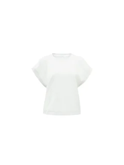 YAYA Topp Open Shoulder And Rib Details Pure White^ Toppar