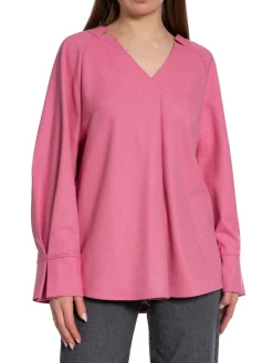 YAYA Topp Soft V-Neck Morning Glory Pink Melange^ Toppar