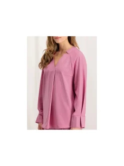 YAYA Topp Soft V-Neck Morning Glory Pink Melange^ Toppar