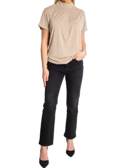 YAYA Topp With Pleat Brown^ Toppar