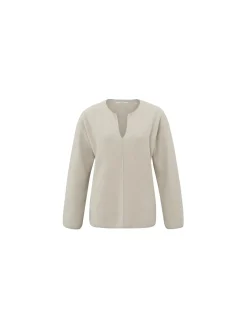 YAYA Troja Chenille V-Neck Ls Silver Lining^ Tröjor & Koftor