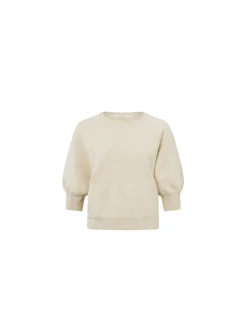 YAYA Troja With Raglan Sleeves Summer Sand Melange^ Tröjor & Koftor